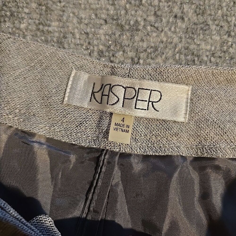 Kasper Dress Pants Womens Size 4 Gray Kate Classic Straight NEW NWT Polyester - Picture 6 of 13